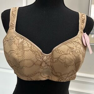 Cacique Women’s Full Coverage Floral Lace Balconette Underwire Bra – Size 38C